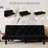 Sofa-To-Bed Evolution: 66" Black Velvet Sofa Bed Transforms Seamlessly, Ideal For Family Living Rooms, Apartments, And Bedrooms-513415709