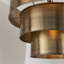 Beatrice 1 - Light Aged Brass Drum Pendant