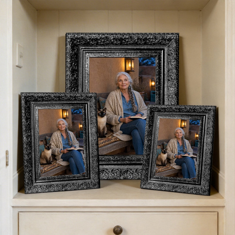 11" x 14" Black 3 PCS Desk Picture Frame for Memory Display
