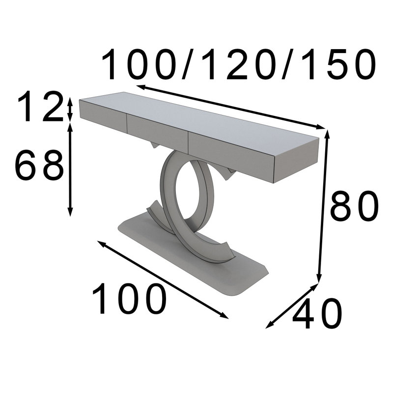 Imperium Console With Mirror R25-100, 72" H x 50" W x 20" D