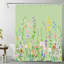 Rideau de bain Bird of Paradise 72 po x 72 po (180 x 180 cm), avec crochets, vert
