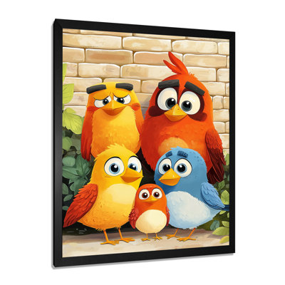 Funny Family Of Bird Cartoons I - Nursery's Wall Art Print