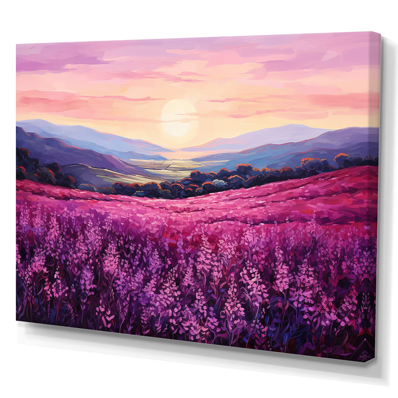 «Bloomed Flower Horizons At Sunset I», reproduction sur toile, Toile tendue, H 34 po x l 44 po x P 1,5 po