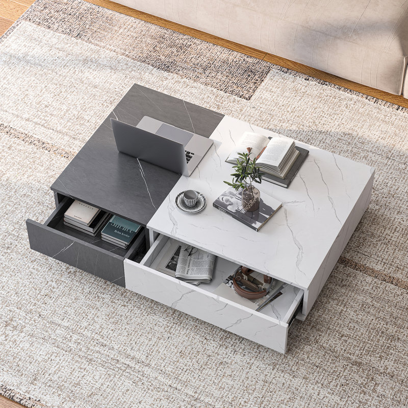 coffee table with two storage spaces
