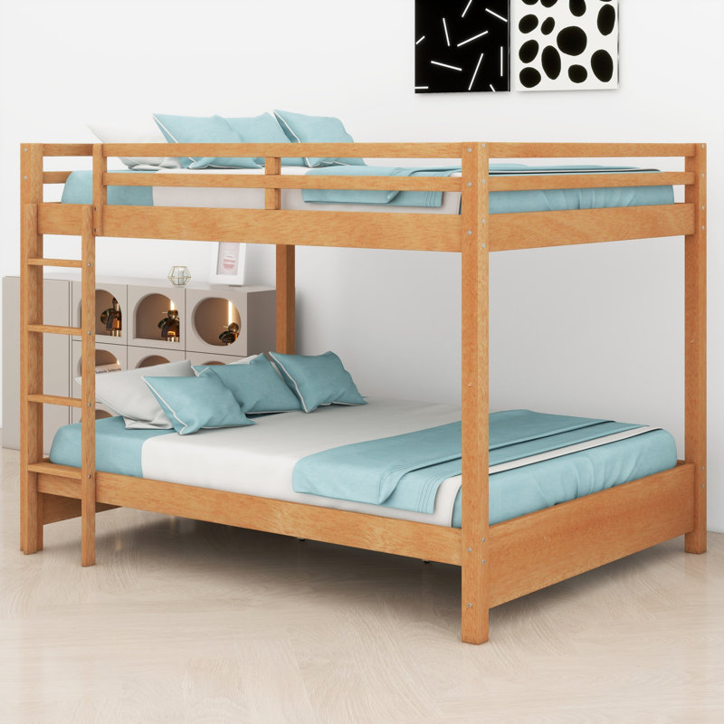 Lit superposé en bois robuste avec échelle, Couleur du bois