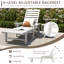 Chaise longue longue inclinable 81,5 po Xylie