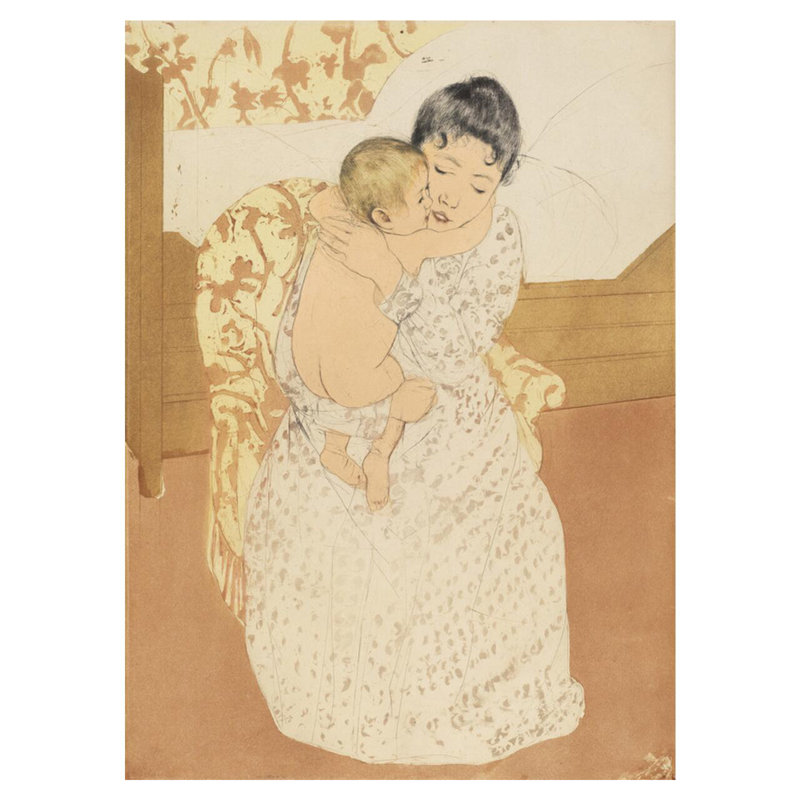 «Maternal Caress» par Mary Cassatt - Estampe numérique, H 40 po x l 32 po