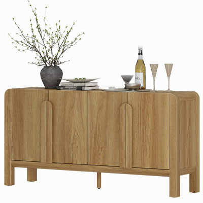 Armoire d'appoint 63 po avec 4 portes et tablettes réglables Adora