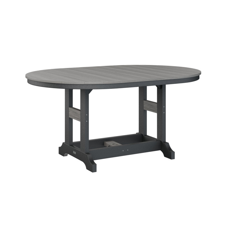 Table de bar Berlin Classic, Noir, H 39,5 po x l 44 po x P 64 po, Bois flottant gris