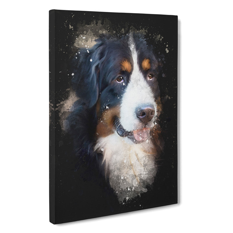Bermese Mountain Dog - Wrapped Canvas Graphic Art, 91cm H x 60cm W x 3cm D