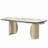 79~119" Cora Rectangular Dining Table, Ceramic Top & Golden Champange Finish