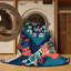 Tapis bleu éclectique Titus Maui lavable à la machine-2107864374