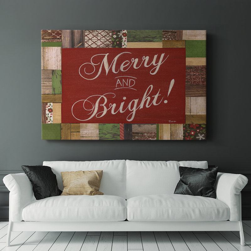 Merry and Bright, 12" H x 18" W