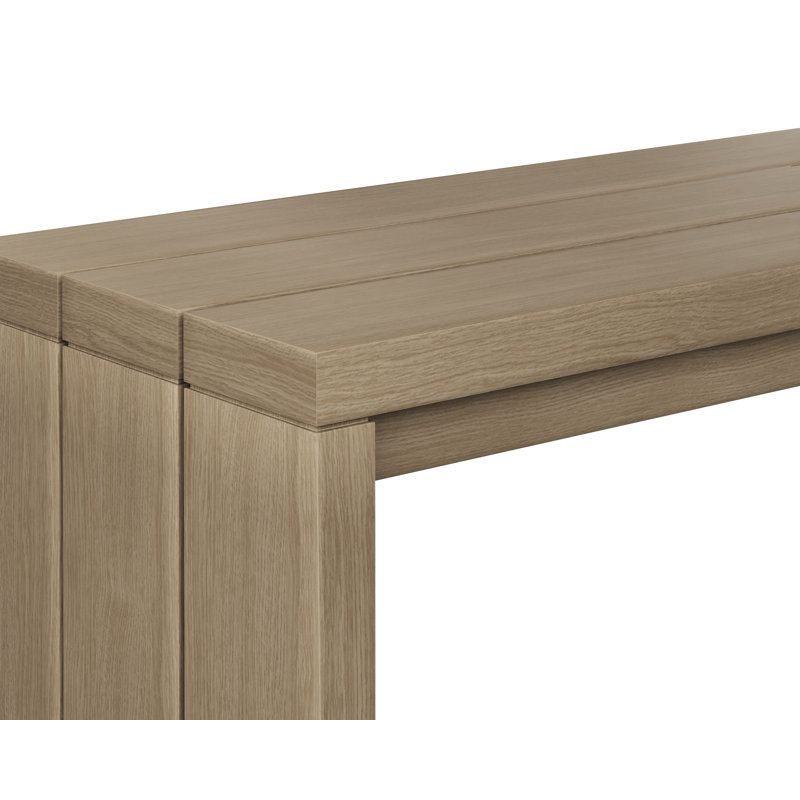 Outdoor Teak Dining Bench, Dark Brown
