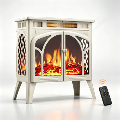  23.5''W 500W/1500W Electric Fireplace Stove With Remote Control