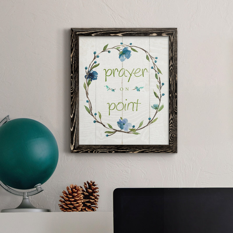 «Prayer on Point», art textuel sur toile, H 37,5 po x l 27,5 po x P 1,5 po, Noir