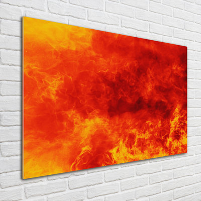 Flames - No Frame Print on Glass
