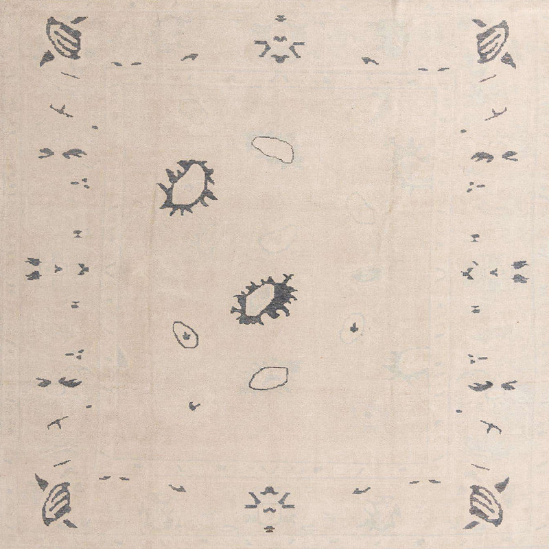 Tapis abstrait moderne 4341, Carré 6 pi