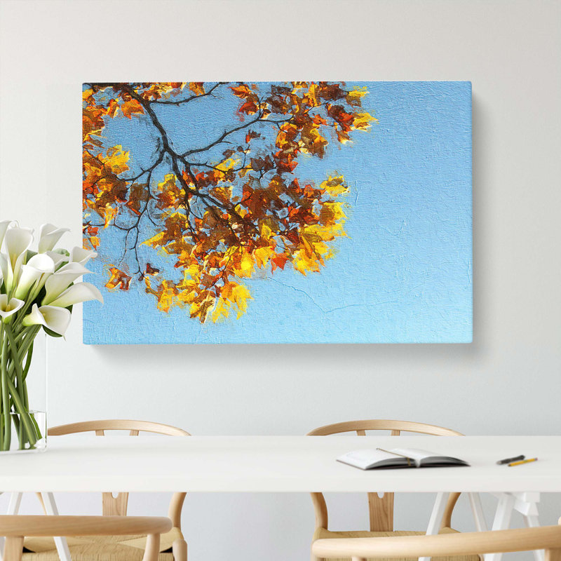 Golden Leaves Of The Sycamore Tree - Wrapped Canvas, 50cm H x 76cm W x 3cm D