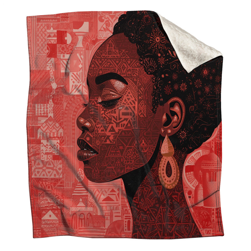 Couvertures à profil africain complexe, L 60 po x H 80 po
