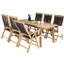 Silvine 6 - Person Acacia Solid Wood Patio Dining Set Rectangular Table