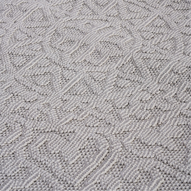 Tapis d'intérieur / extérieur 2 x 8 blanc / ivoire / médaillon, Tapis de couloir 2 pi 2 po x 8 pi