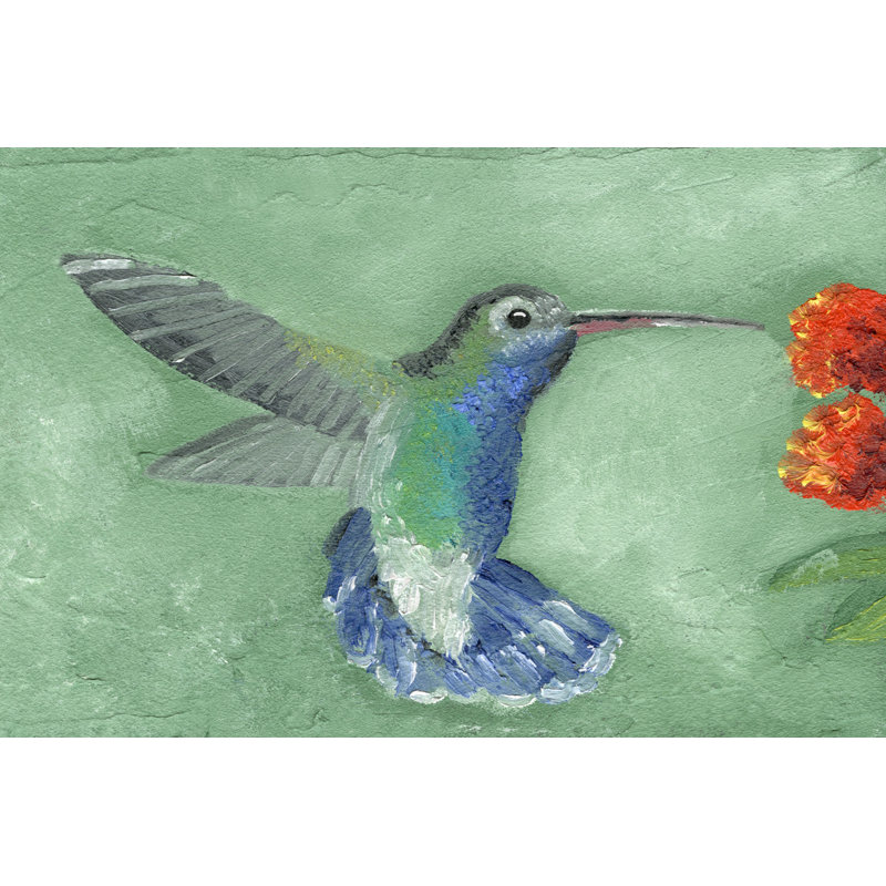 Fresco Hummingbird I by Alicia Ludwig - Wrapped Canvas Painting, 61cm H x 91cm W