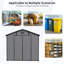 Remise de rangement extérieure en plastique 8 x 10 pi - Remise à outils verrouillable en résine avec fenêtre et plancher-130594087