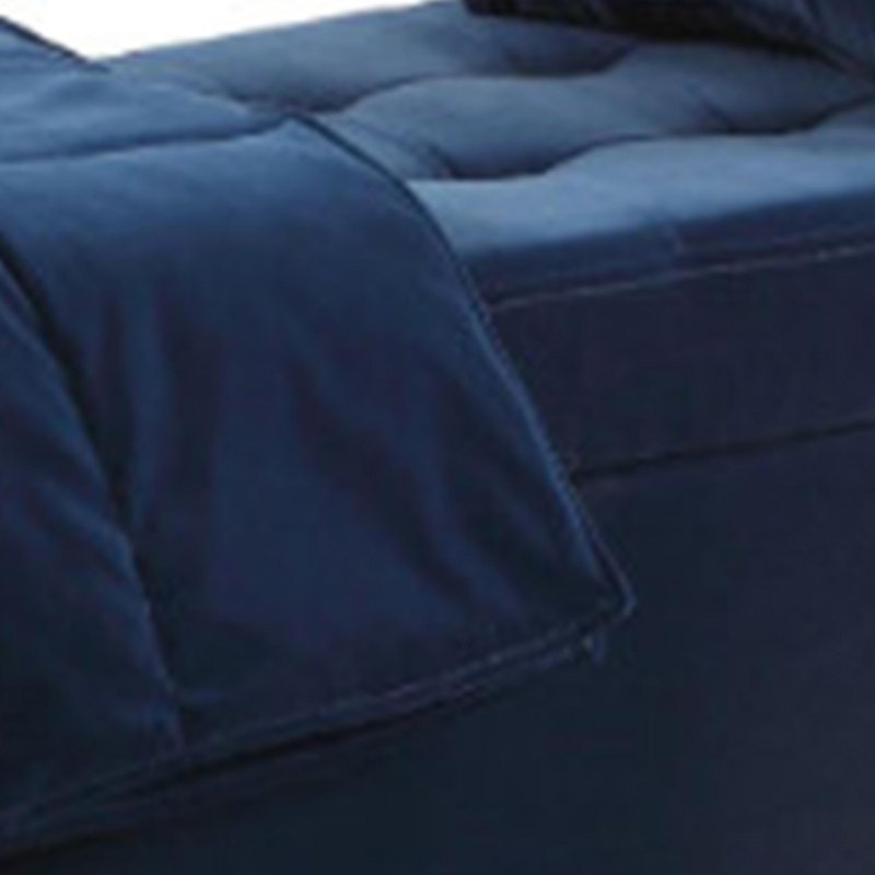 Banc de rangement Rhianna, H 27 po x l 47 po x P 18,5 po, Bleu