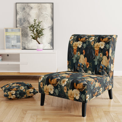 Fauteuil de chambre rembourré Daschund Dog I