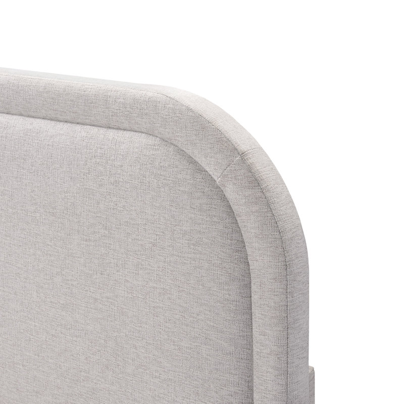 Base de lit rembourrée Cloudhaven avec tête de lit en tissu Boucle