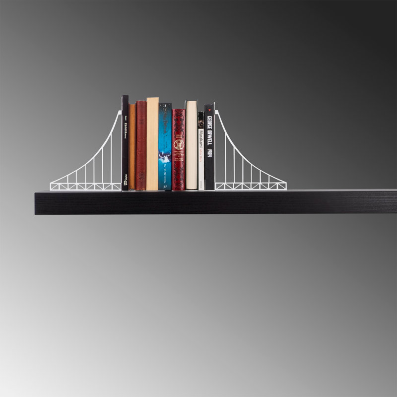 Serre-livres en métal, Blanc