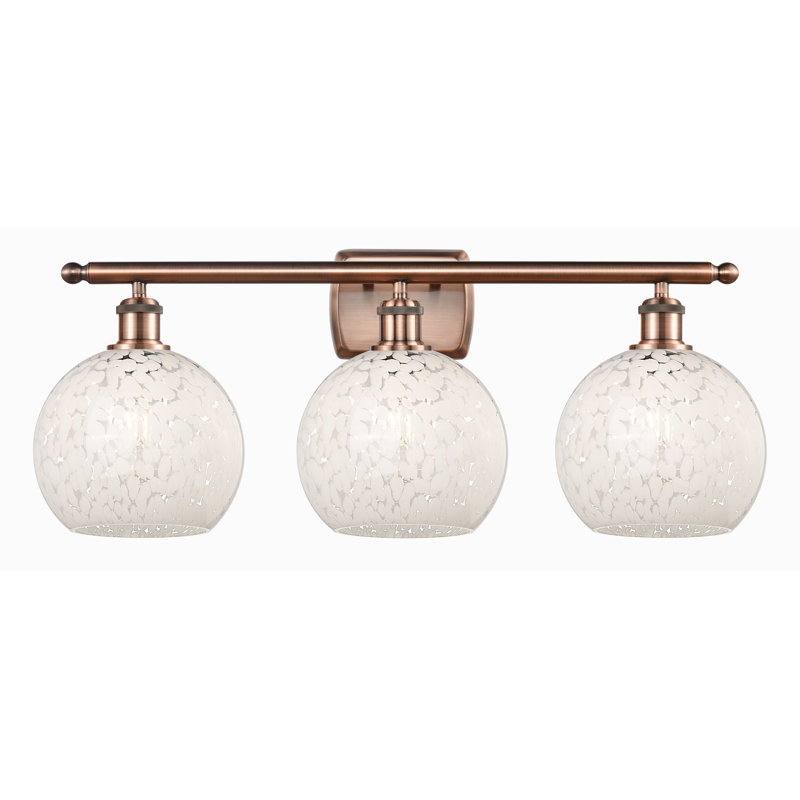 Éclairage pour meuble-lavabo à 3 lumières Beauen, Cuivre antique