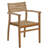 Solid Teak Stackable Patio Dining Armchair