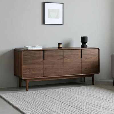 Black walnut wood simple and modern sideboard