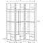 Paravent à 3 panneaux pour cloison de chambre en blanc brun rouge classique, construction, 68,87 pouces de hauteur avec une touche élégante de vraies couleurs, tissu et bois d'hévéa, un style chaleureux