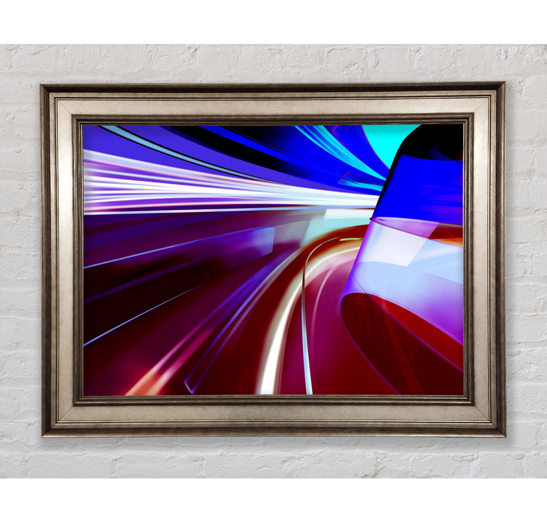 Leinwandbild Time Tunnel Rainbow Framed Print