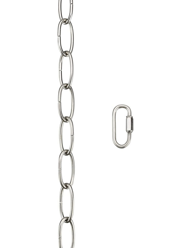 Heavy Duty Chain, 72" H x 0.75" W x 0.75" D, Silver