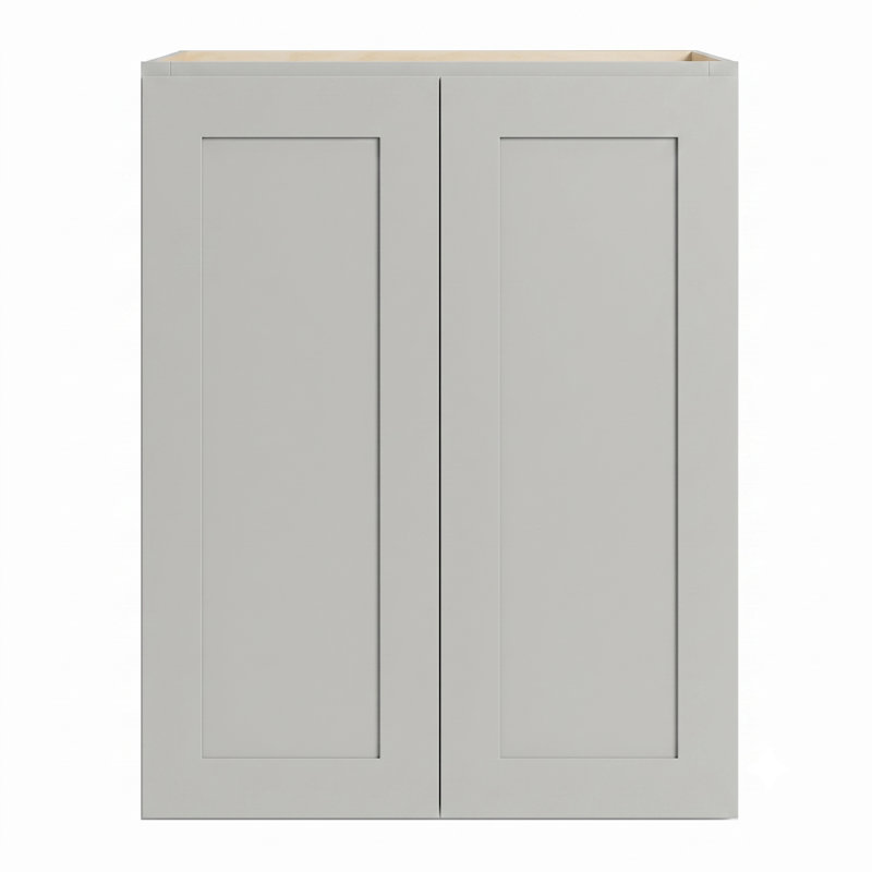 Modern Shaker Wall Cabinet, Solid Birch Frame, Birch-Veneer Plywood Box, Soft-Matte Water-Based Finish, Adjustable Shelf, Multiple Widths (09”–39”)