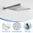10-Inch Square Rain Shower System With 3-Function Handheld Shower And 4.72" Waterfall Tub Spout-127316684