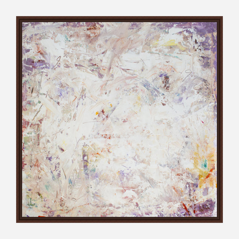 Bubble Gum - Artist Enhanced Canvas Print, 49.5" H x 49.5" W x 1.75" D, Brown Framed Canvas