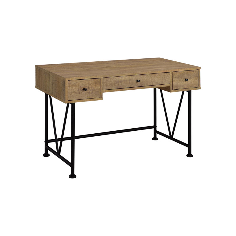 47.65" W Rustic Writing Desk, Brown