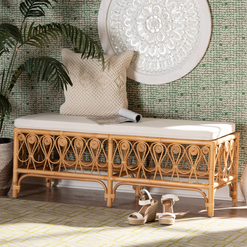 Banc rembourré en mélange de polyester Breckynn