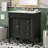 30" Black Bathroom Vanity with Sink, U-Shaped Adjustable Shelf, Soft-Close Doors & 3 Drawers, Solid Wood Frame, Modern Cabinet - EPA Certified-1917047074