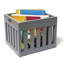 Caisse de rangement solide pour enfant-554186837