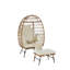 Fauteuil à œufs en osier (excluant la table)-1354724824