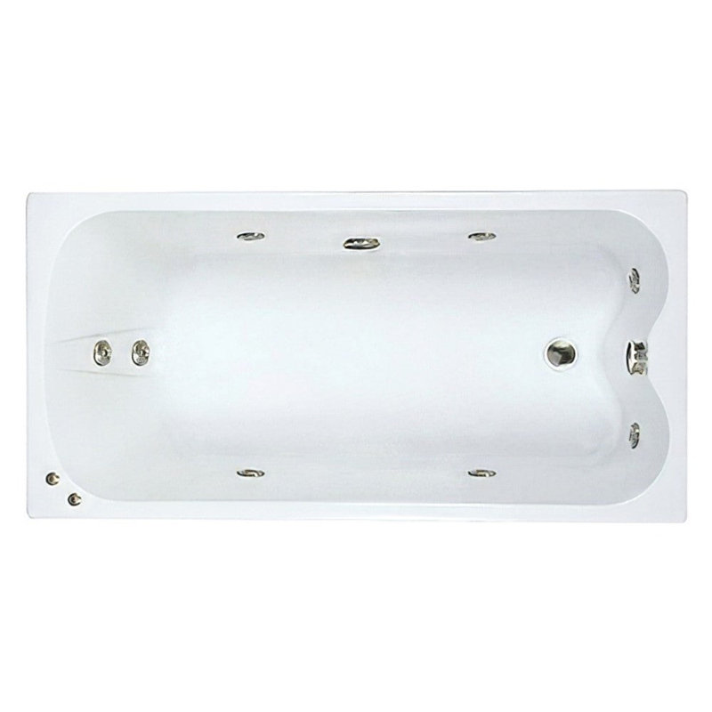Baignoire tourbillon en acrylique 60 "avec drain réversible blanc L 60" x l 32 "