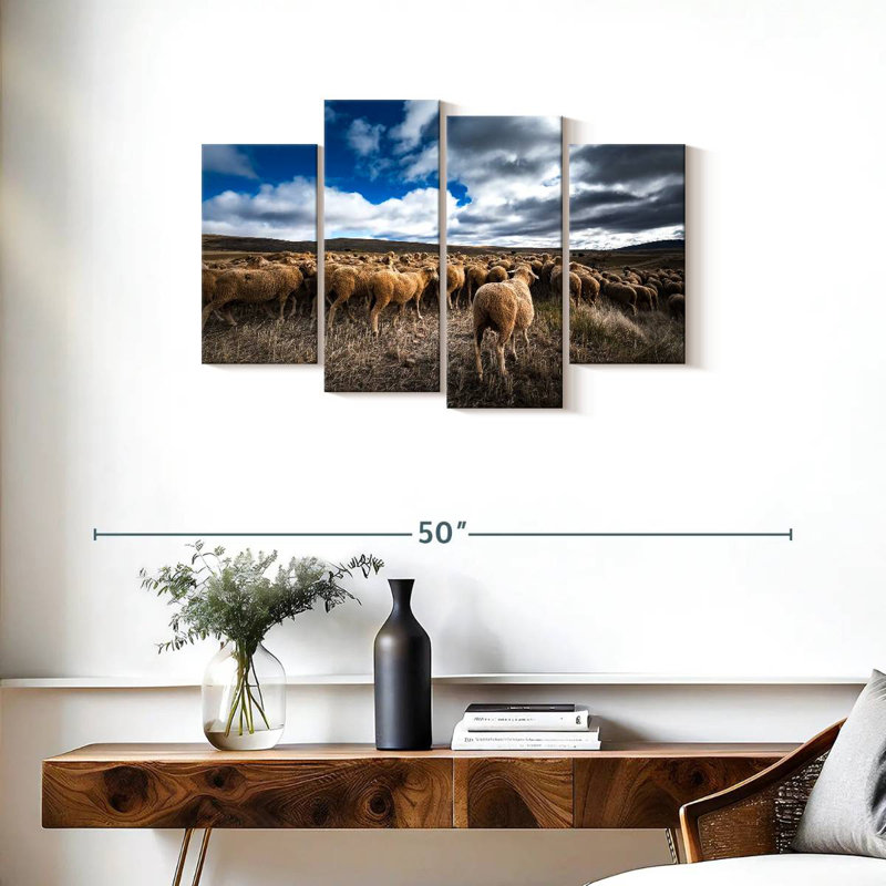 Brampt Soria Sheep Flock, 22" H x 36" W