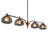 Ember 4-Light Smoked Glass LED Chandelier - Black