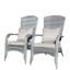 Chaise de patio avec coussins (coussin gris)